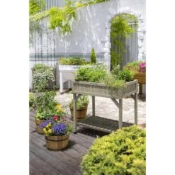 Vegtrug Kruidentafel 58 × 78 × 80 Cm - Grijs -ESSCHERT DESIGN Verkoopwinkel 1540756750 1 600