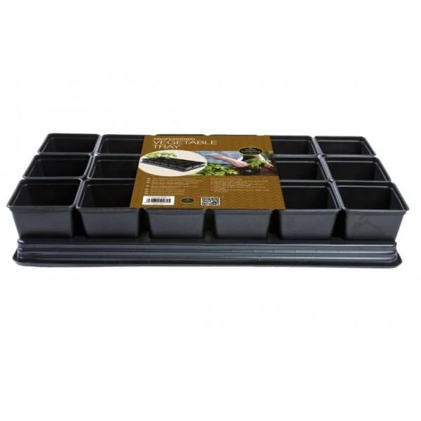 Tray Met 18 Vierkante 9 Cm Potten 2 Tray Met 18 Vierkante 9 Cm Potten - Afbeelding 2