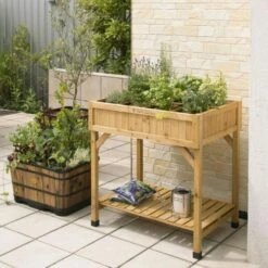 Vegtrug Kruidentafel 58 × 78 × 80 Cm - Naturel -ESSCHERT DESIGN Verkoopwinkel plantentafel kruidentafel 1540759393 1 600