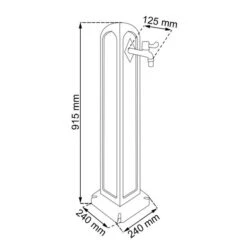 Waterzuil Met Kraan En Aansluiting - Zwart -ESSCHERT DESIGN Verkoopwinkel waterzuil zwart 1549709948 4 600